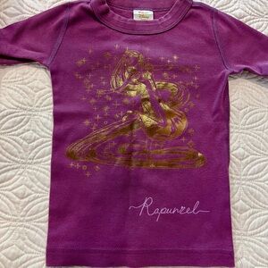 Hanna Andersson Purple Pajama Set with Gold Rapunzel Design